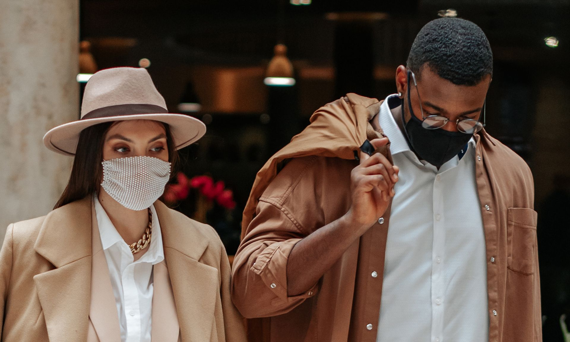 Photo of a Fashionable Couple Side by Side