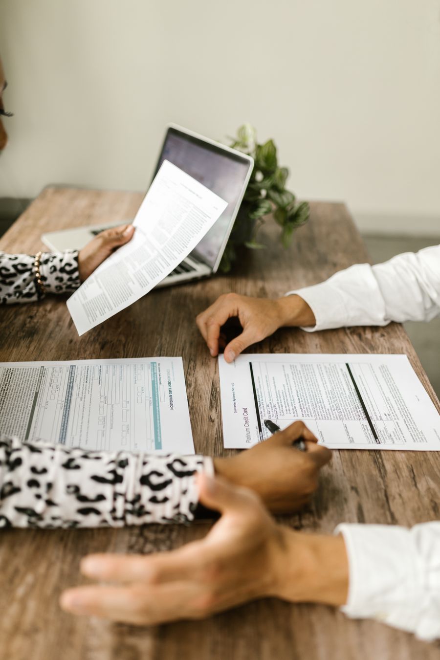 Professionals reviewing documents