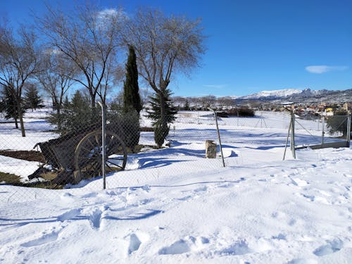 Snow Covered Land Under Blue Sky