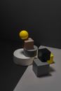 Group of Geometric Shapes on Top of Each Other