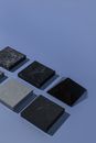 Blue and White Concrete Blocks