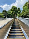 Escalator between Stairs