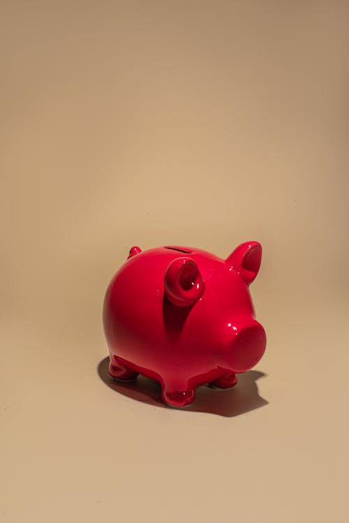 Close-Up Photo of Pink Piggy Bank