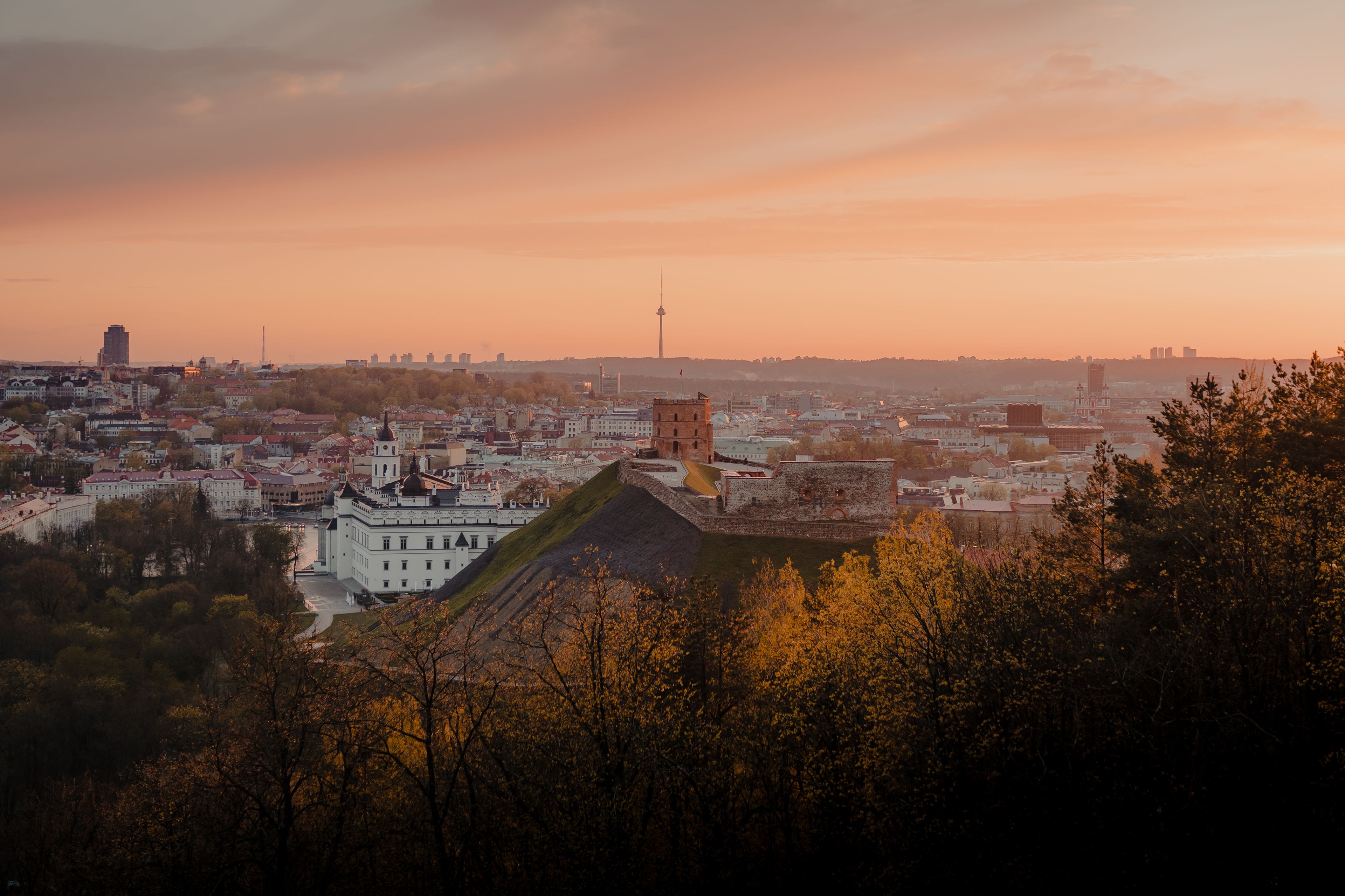 Vilnius Gediminas Hill panorama