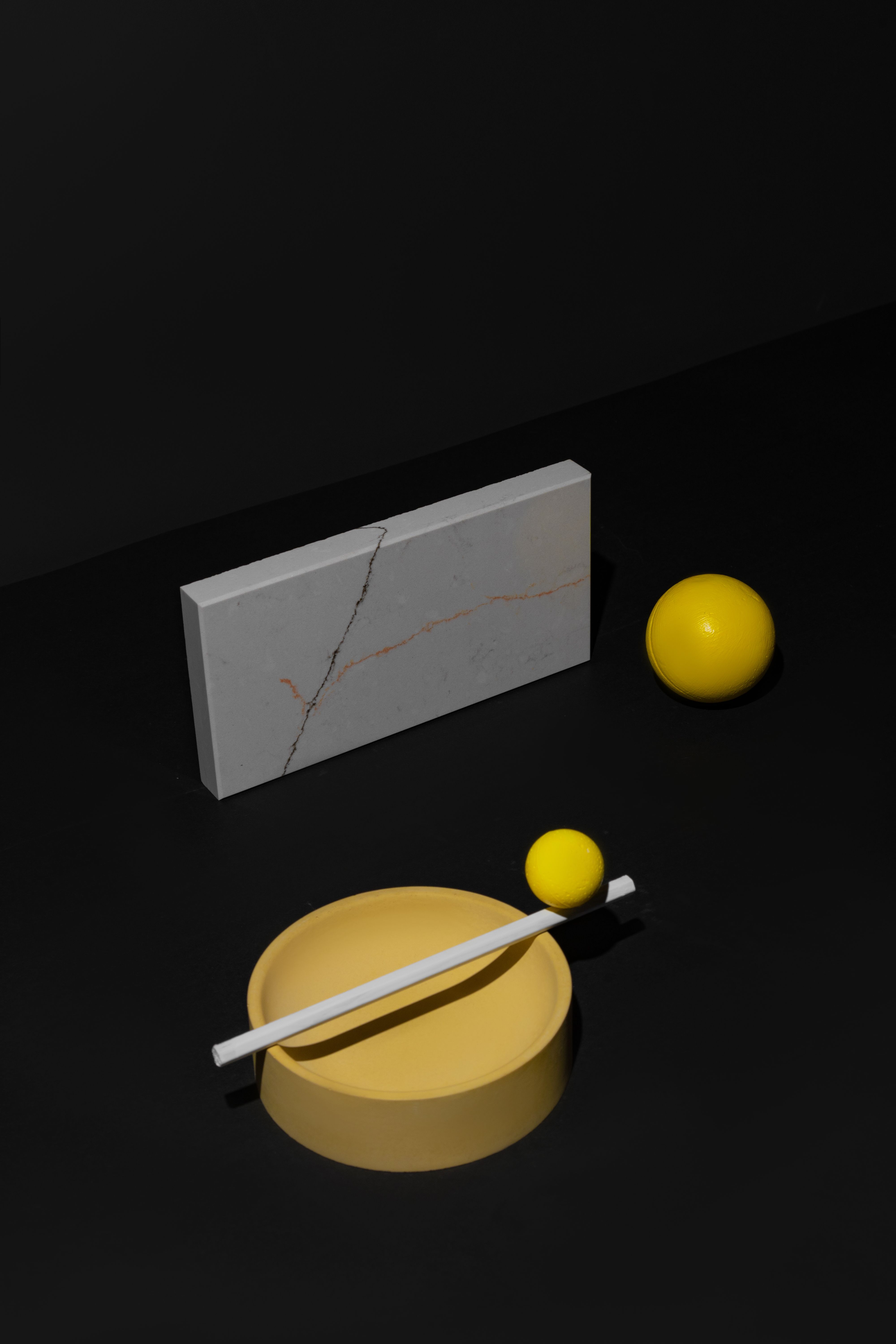 Modern Composition of Objects in Different Shapes on Black Background ...