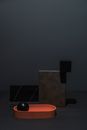 Black Speaker on Black Table