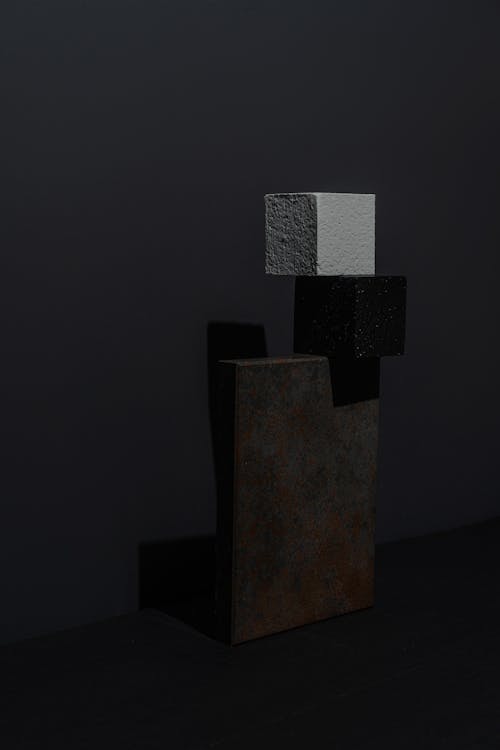 Minimalist Composition with Stone Blocks