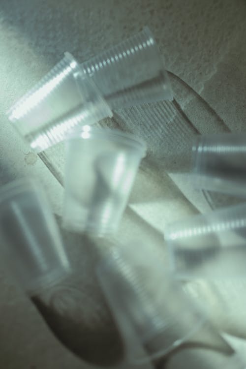 Foto profissional grátis de claro, copos de plástico, dentro de casa