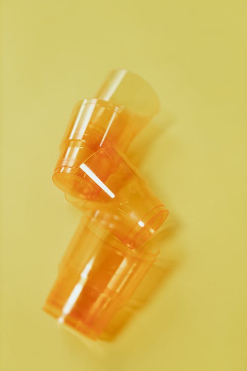 Immagine gratuita di bicchieri di plastica, colore arancione, contenitore