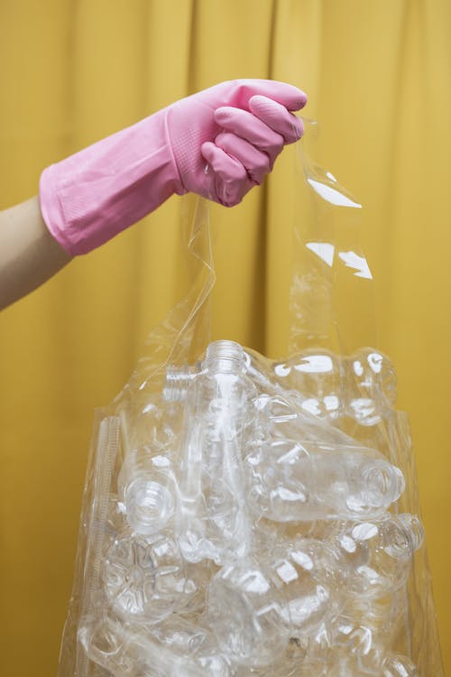 Clear Plastic Bottles in Clear Bag