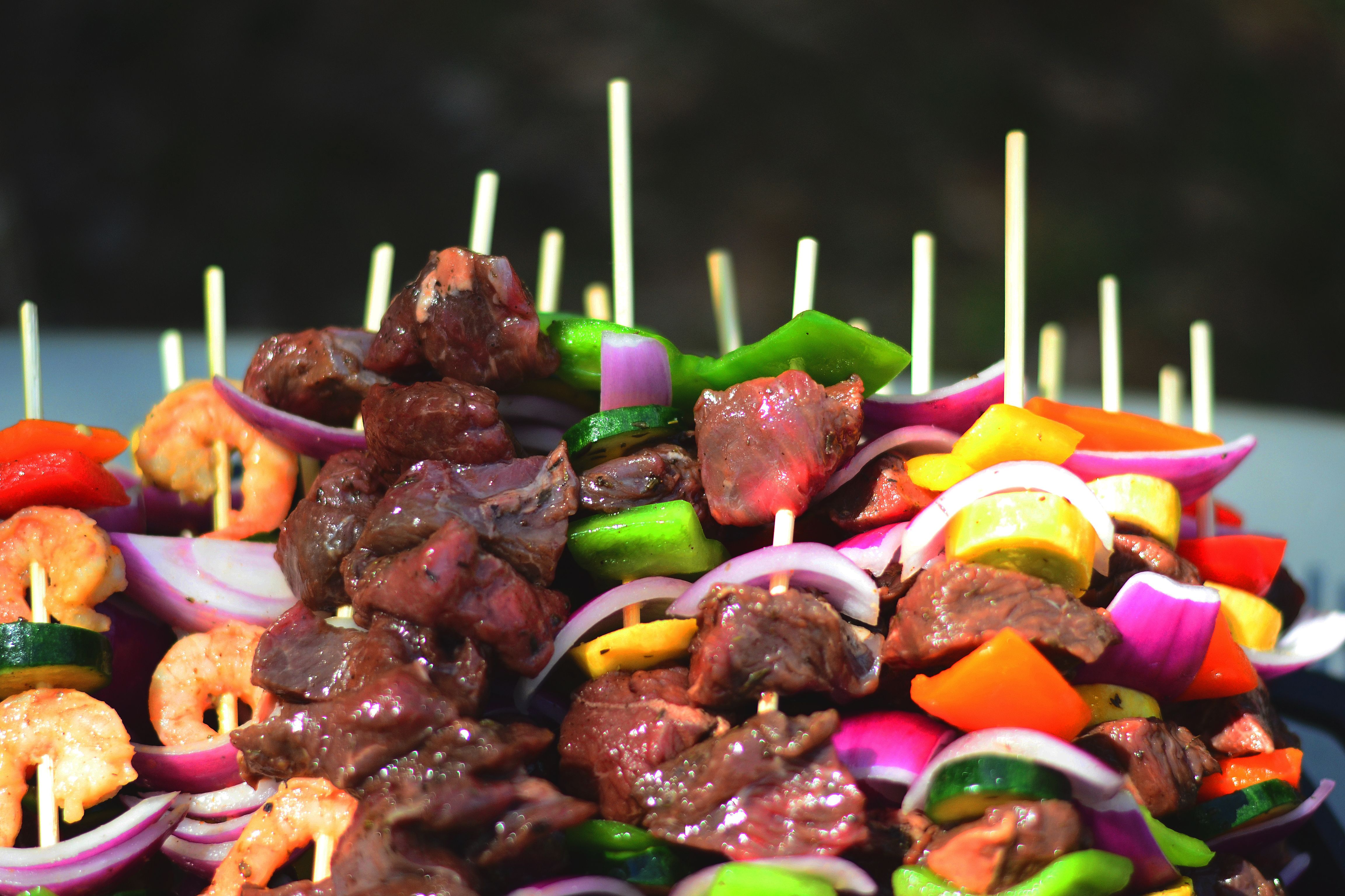 Sticky Ginger Souvlaki with Herbed Rice