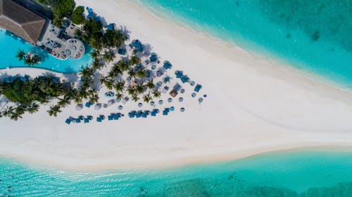 Foto profissional grátis de à beira-mar, aéreo, água