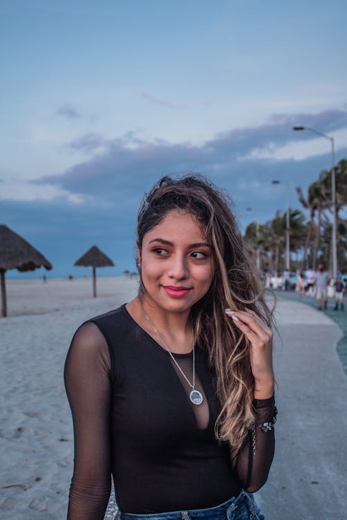 A Portrait of a Woman at a Beach