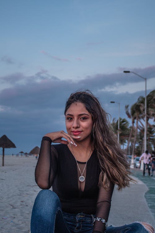 A Portrait of a Woman at a Beach