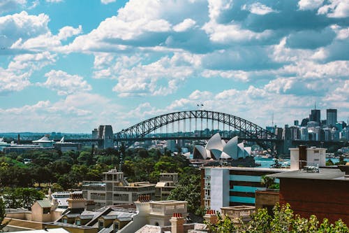 Fotobanka s bezplatnými fotkami na tému Austrália, budovy opera v Sydney, panoráma