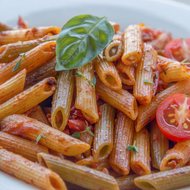 Eid Baked Penne with Eggplant and Tomato Confit