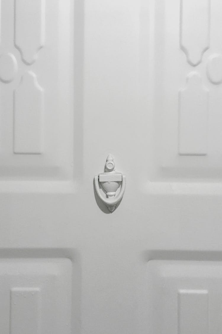 White Knocker On White Door