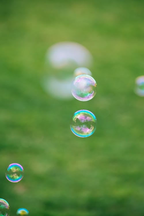 Close-Up Photo of Floating Bubbles