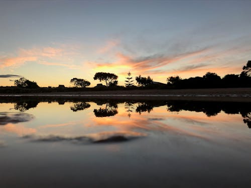Free stock photo of reflections, sunset