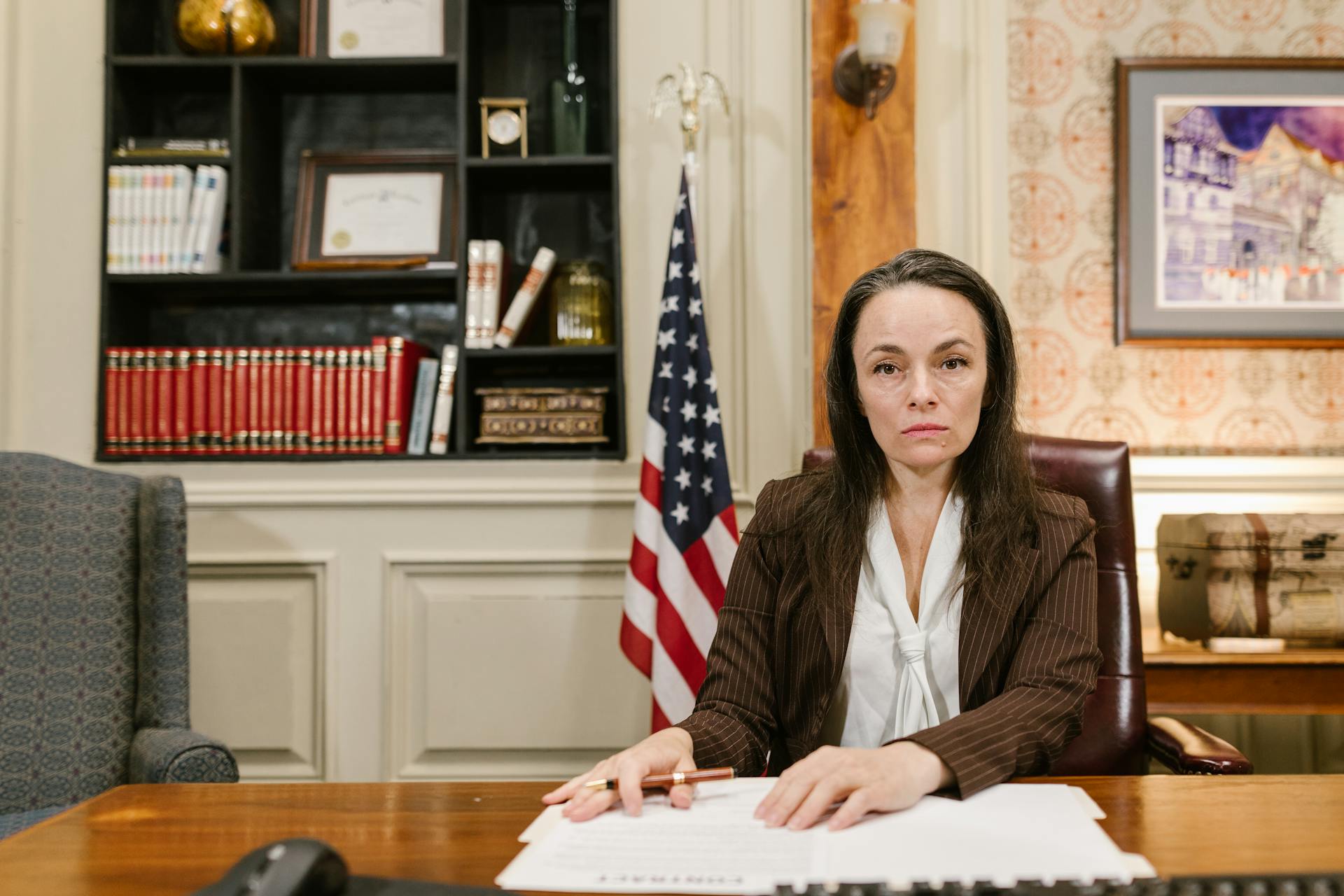 A Female Lawyer Holding Documents