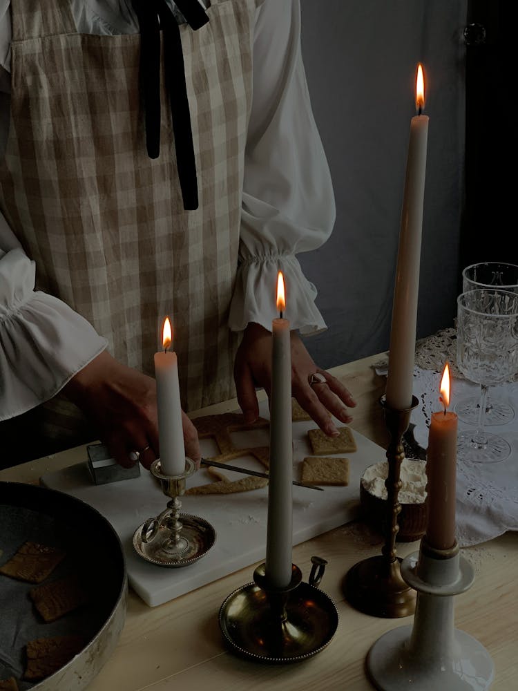 Crop Woman Cooking Cookies On Table