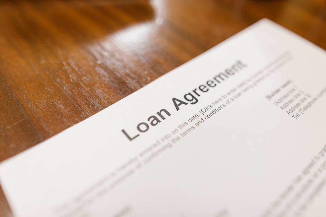 A loan agreement document.