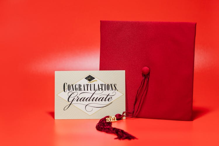 Photo Of A Red Graduation Hat
