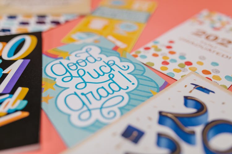 Close-up Of A Graduation Greeting Card