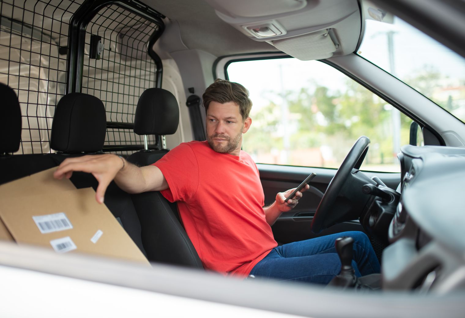 Penparcau — man and van team loading a removal van