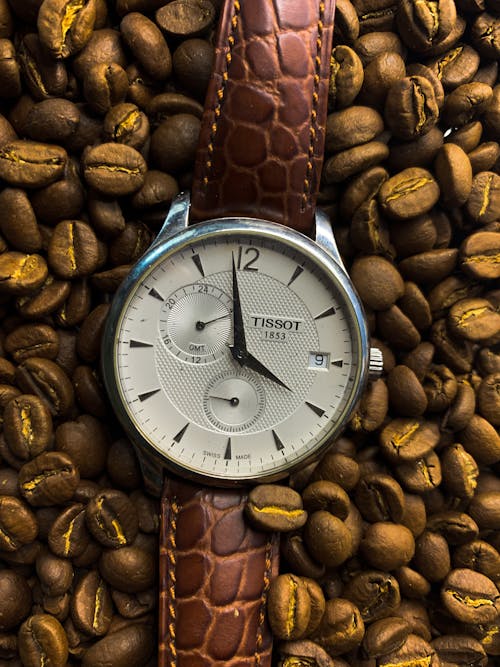 A Brown Leather Watch in Close-up Photography