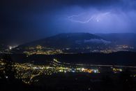 Flashes of Thunder in the Sky During Night Time