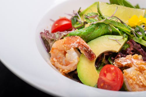 Free Healthy Salad Dish on a Ceramic Bowl Stock Photo