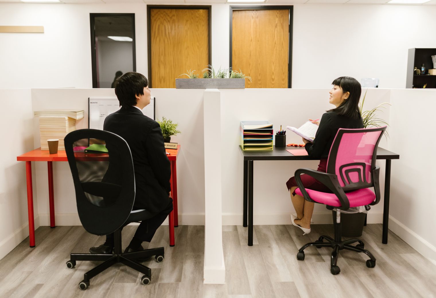 Kings Cross — office relocation team moving desks and equipment