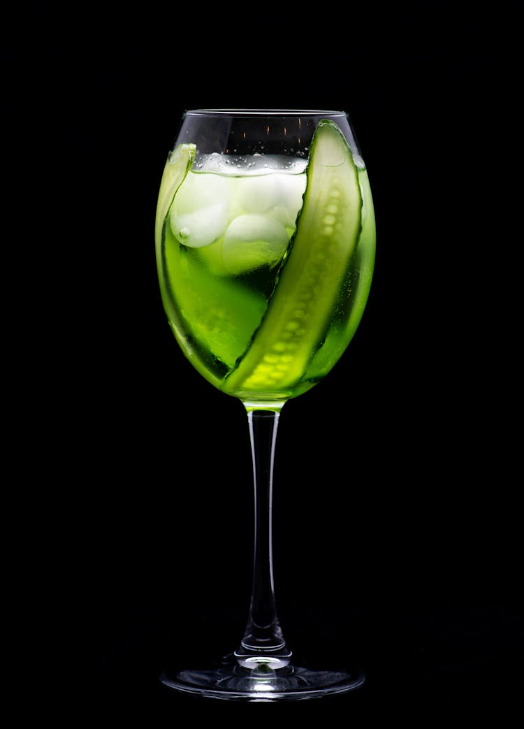 Cold Cucumber Juice In Glass