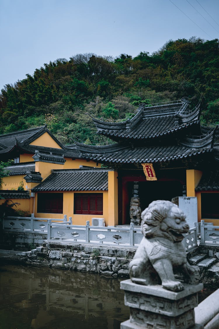 Traditional Asian Tea House With Pagoda Roof