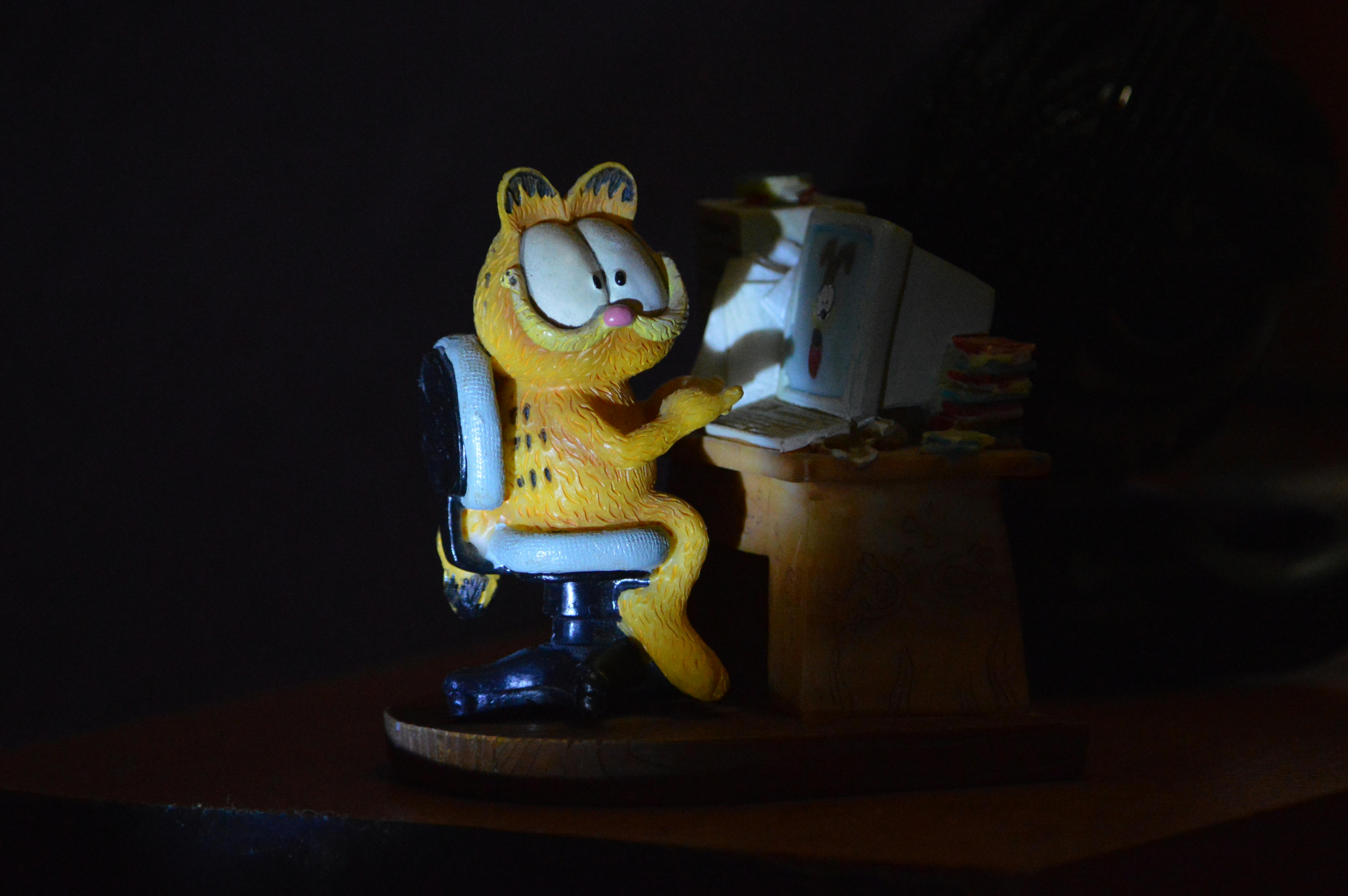 Free stock photo of cat, desk, figurine