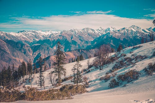 Free A Snow Covered Mountain Range Stock Photo