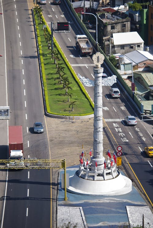 Fotos de stock gratuitas de carretera, coches, foto con dron