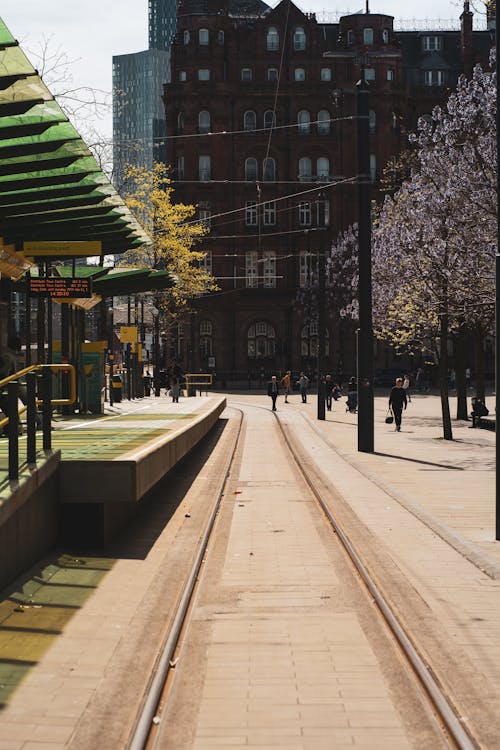 Free Landscape Photography of a Tramway in Manchester Stock Photo