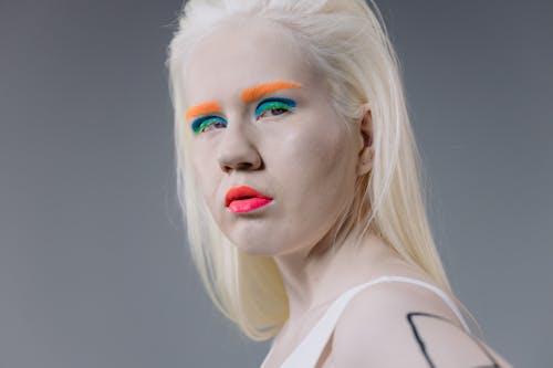 Woman with Neon Makeup