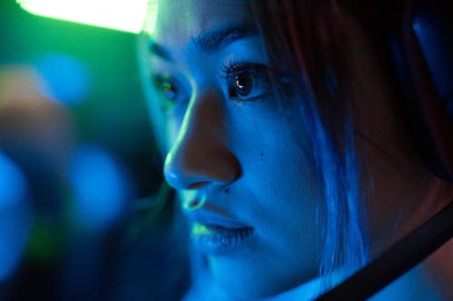 Close Up Shot of a Woman's Face