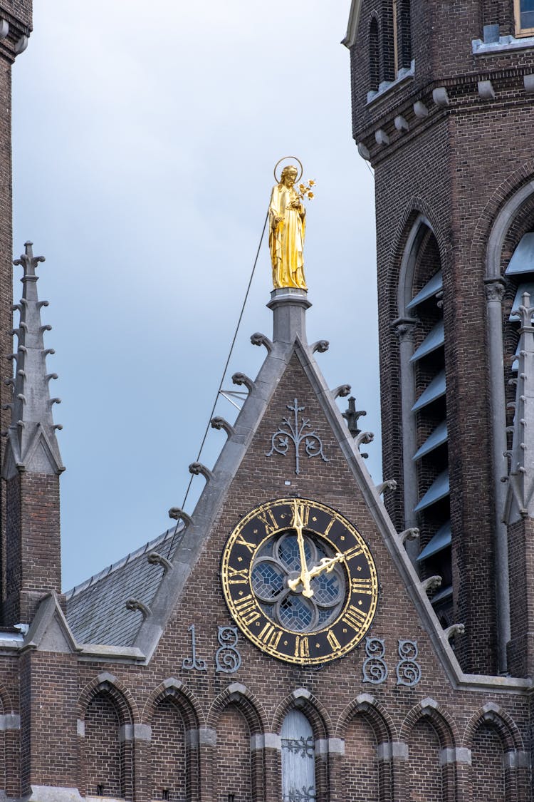 Ornate Clock On A Church 