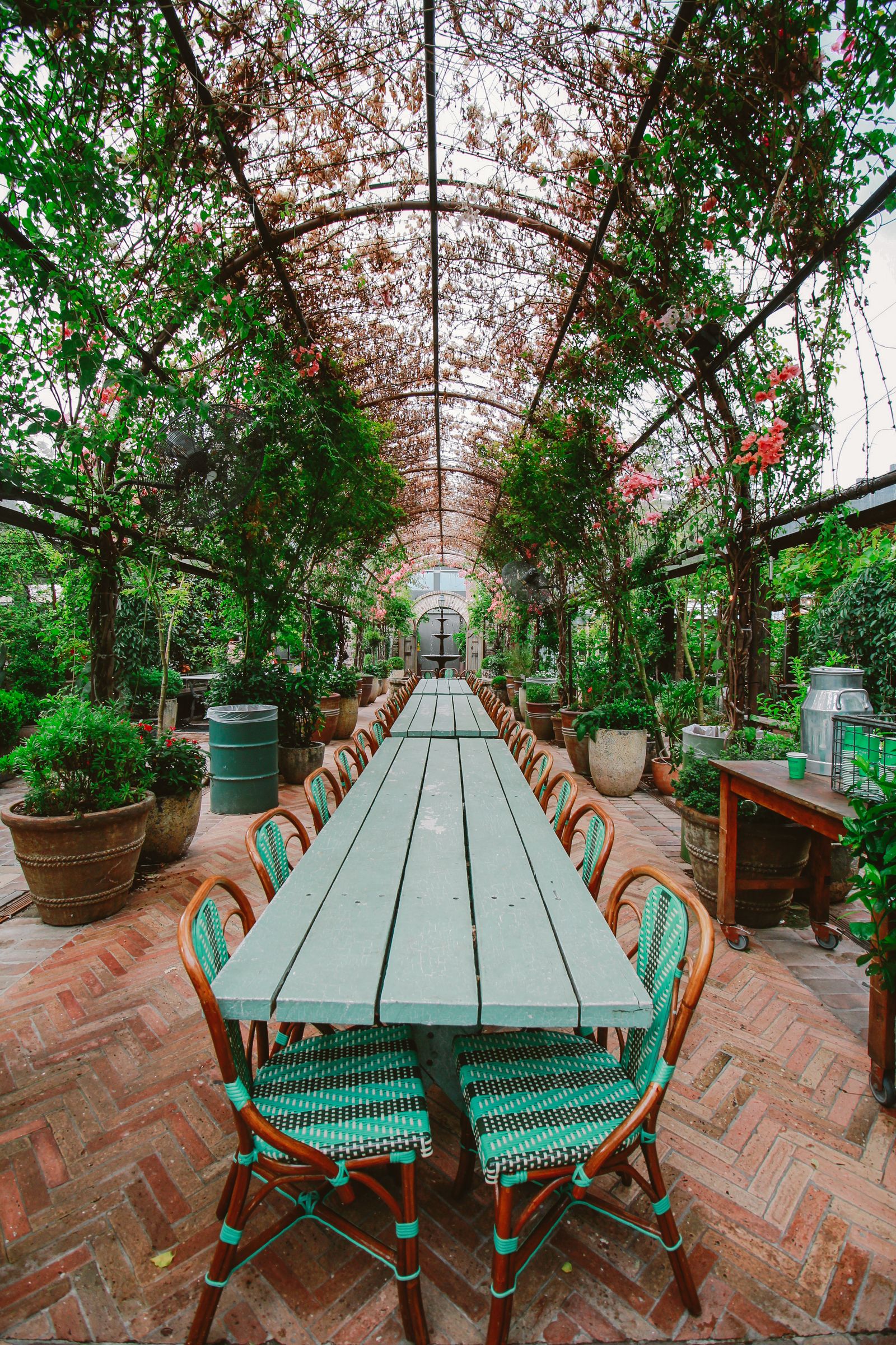 A garden table