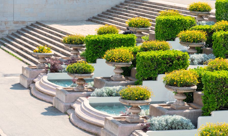Tuin met fontein