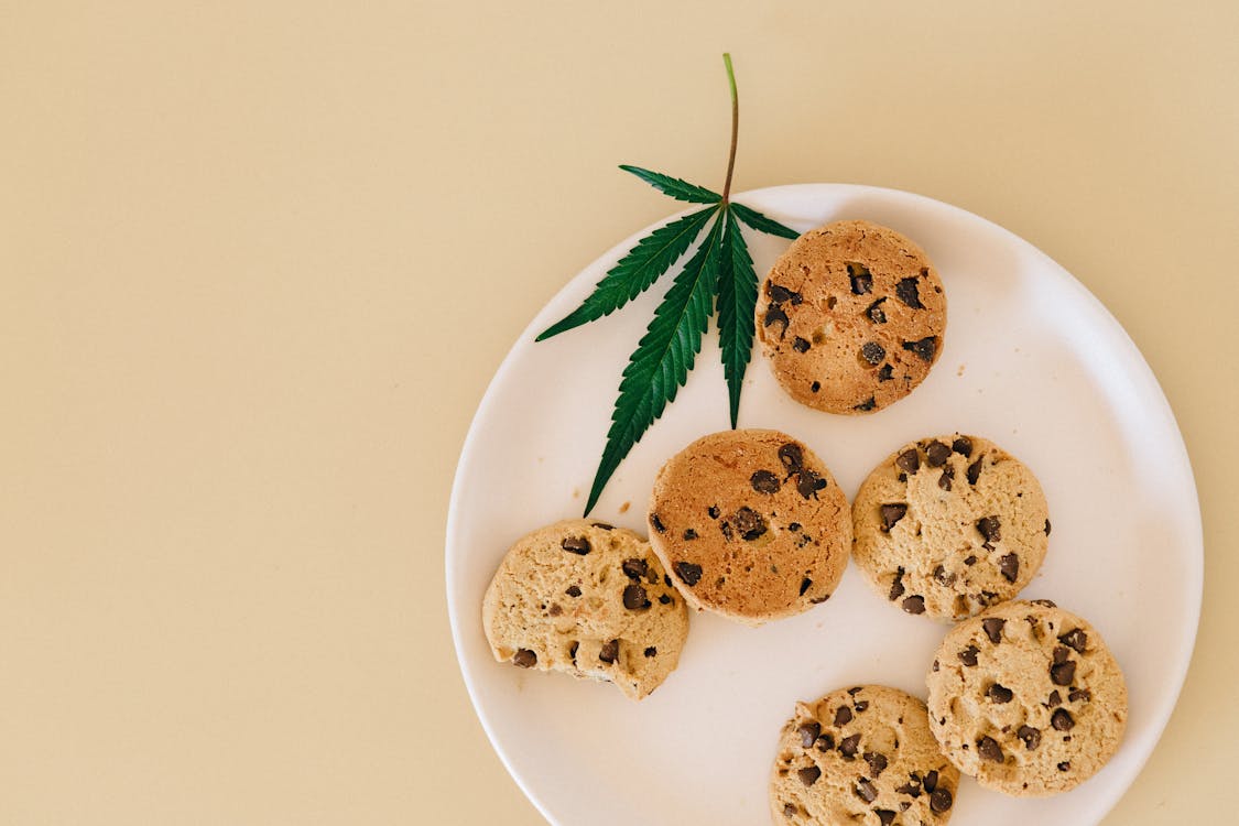 Cookies on White Ceramic Plate