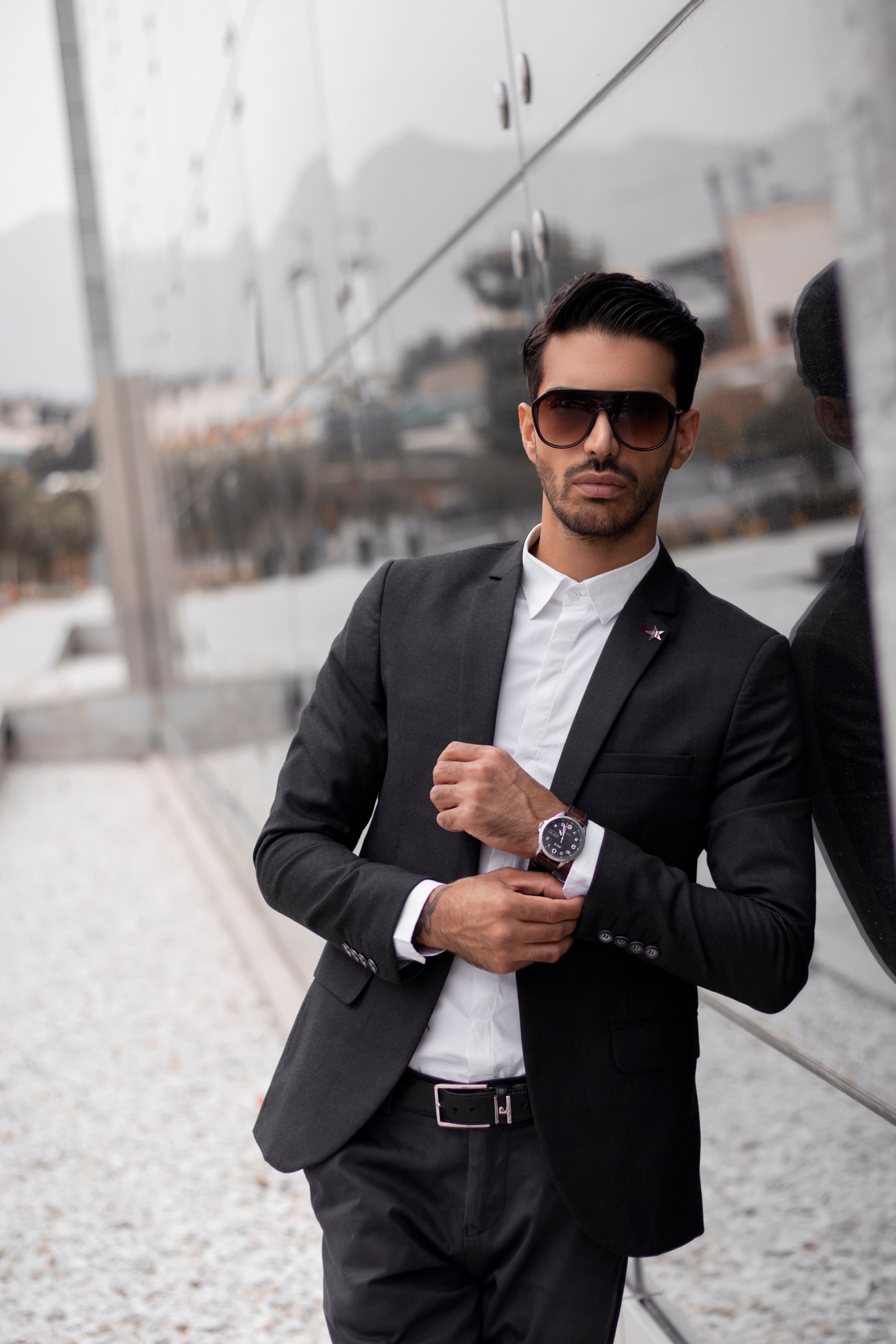 Man in Black Suit Wearing Black Sunglasses · Free Stock Photo