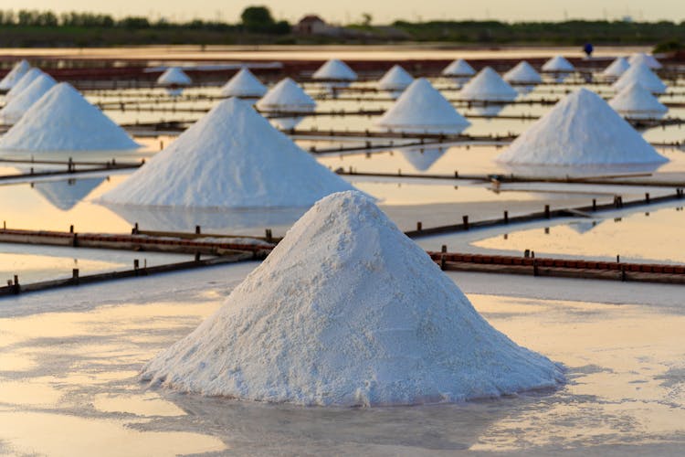 Piles Of Salt In Salinas 