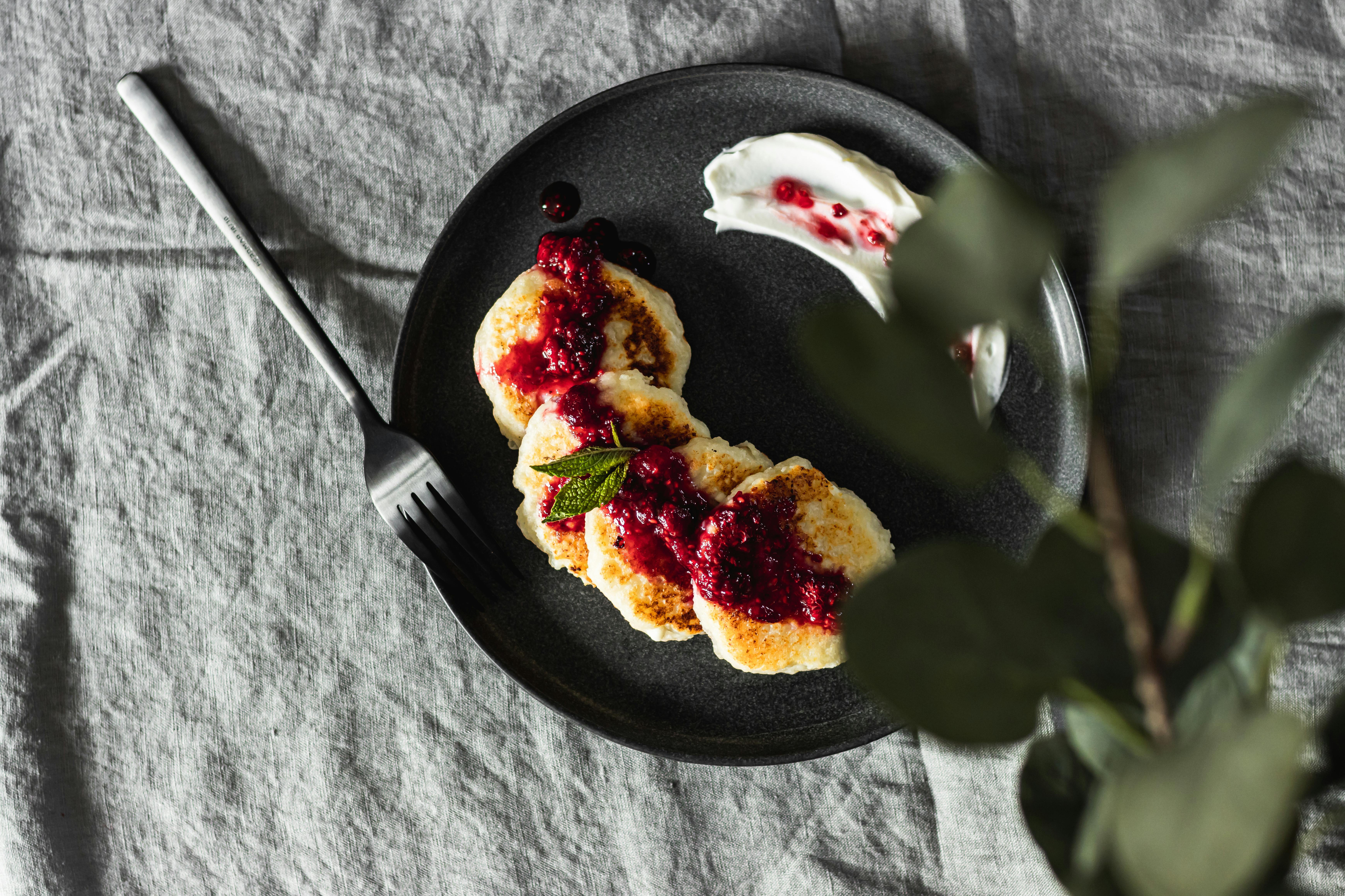 mini pancakes on a plate