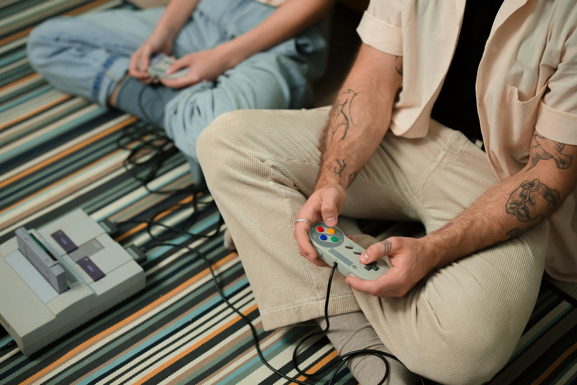 Person using Game Console