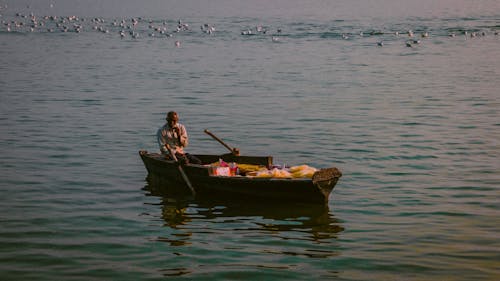 Základová fotografie zdarma na téma člun, indický, odraz